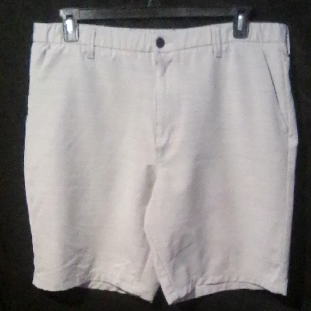 George White Flat Front Shorts